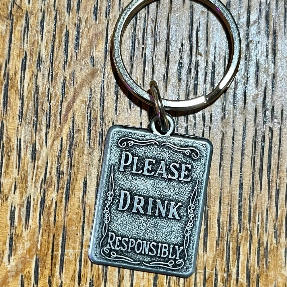 Vintage Brand New Jack Daniels Tennessee Liquor Metal Keychain